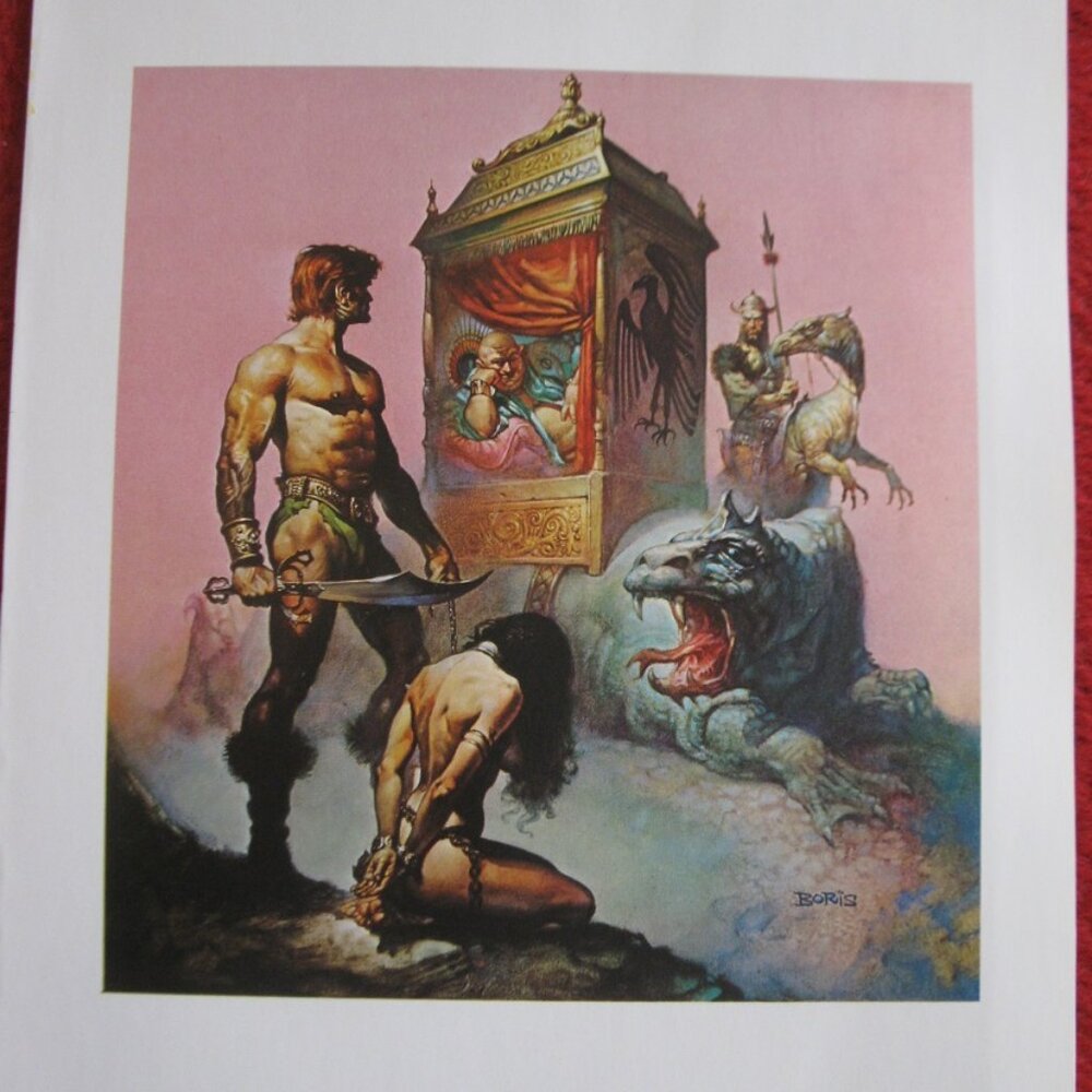 vintage Boris Vallejo: Tarnsman of Gor - 11.5" x 8.5" Book Plate Print